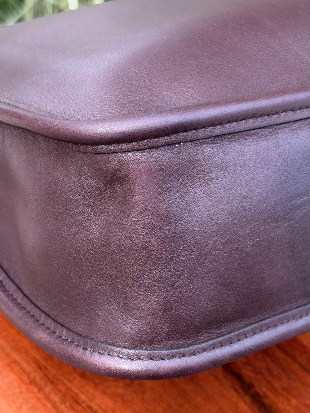 Vintage COACH Andrea Slim Mahogany Leather Hobo Shoulder Bag Rare 9073 - Picture 14 of 17